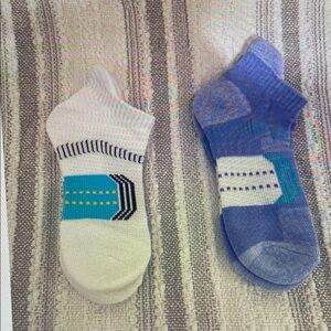 Stylish Blue and White Ankle Socks